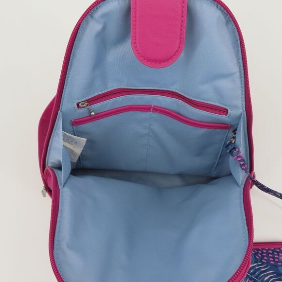 Baggallini Metro Backpack RFID Phone Wristlet Solid Pink Zipper Adjustable Strap - Picture 5 of 10